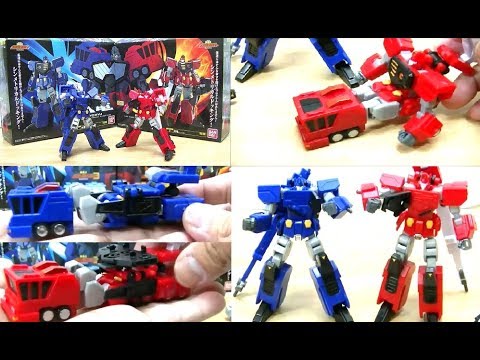 【システムチェンジ編！】スーパーミニプラ 勇者王ガオガイガー3①氷竜②炎竜 ビークル形態からロボに変形！Super Mini pla Hyouryu & Enryu 02