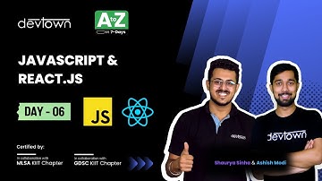 [LIVE] DAY 06 - JavaScript & React.JS  | COMPLETE in 7 - Days
