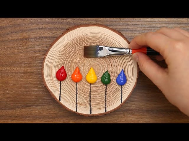 How To Paint Wood Slice Ornaments +10 Ideas To Get You Inspired