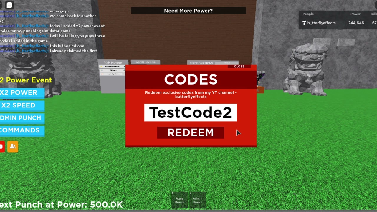 Codes For Punching Simulator
