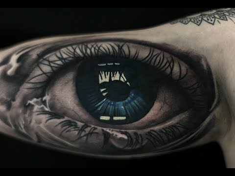 Realistic Eye Tattoo on Forearm by Andrés Acosta