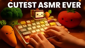 🥕✨ CUTEST Keyboard ASMR Ever! 🥦💻  Typing Sounds 🎧 #ASMR #KeyboardASMR #AIKeyboard #RelaxingASMR