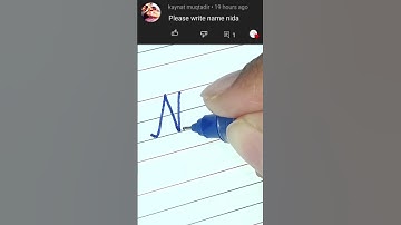 “Nida” How to Write Your Name in Cursive Writing | #shorts