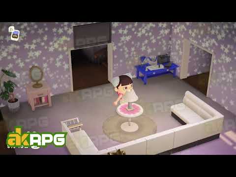 ACNH Starry Night Themed Living Room - Best Animal Crossing Interior Design Ideas
