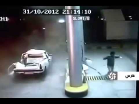 Взрыв баллона в авто