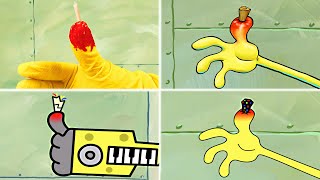 Spongebob Removing a Splinter VS Toys Animation