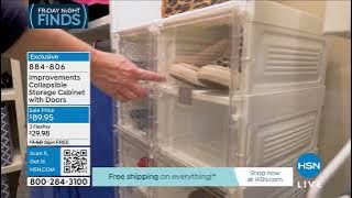 Improvements Collapsible Storage Cabinet with Doors