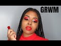 Quick GRWM | Red Glam Look