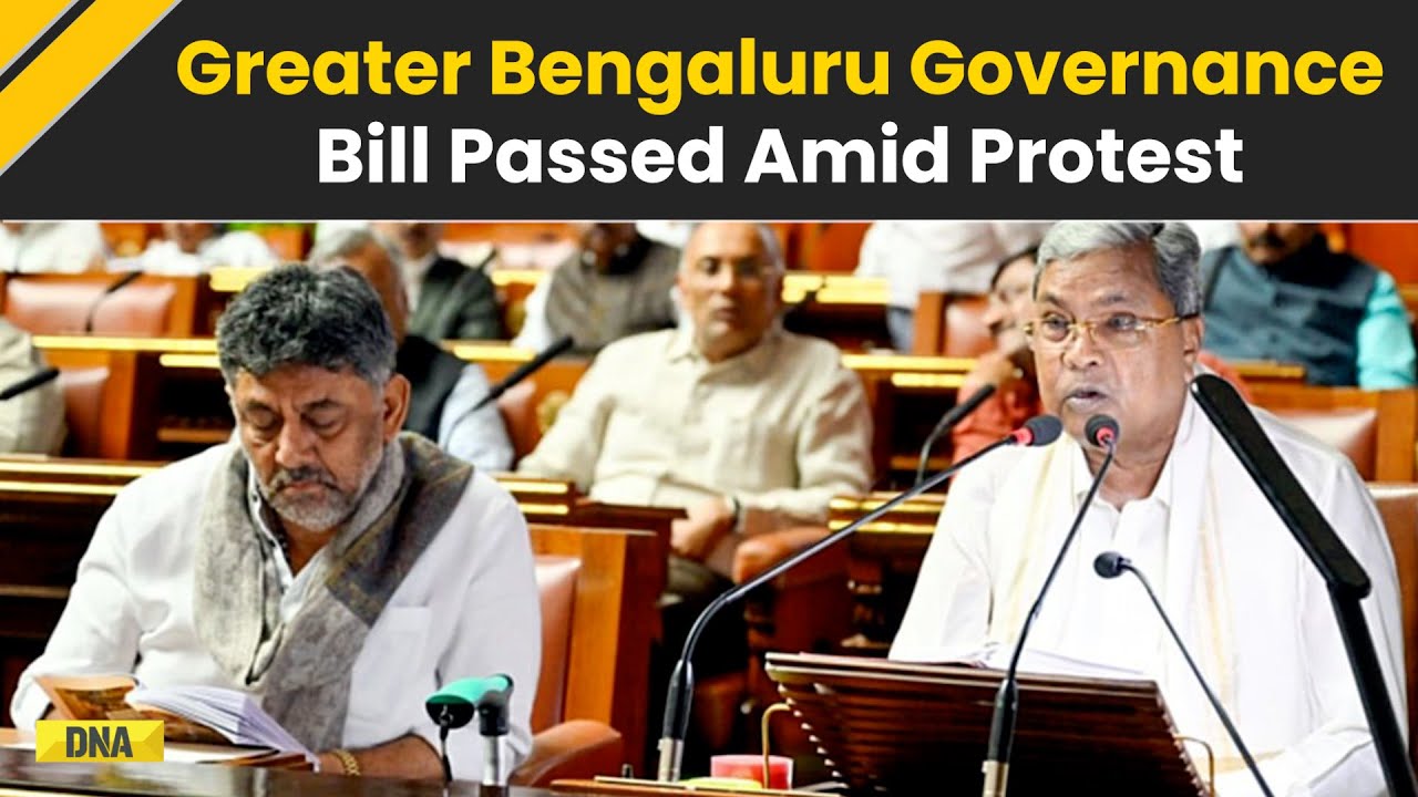 Karnataka Assembly Passes Greater Bengaluru Governance Bill Amid BJP's Protest