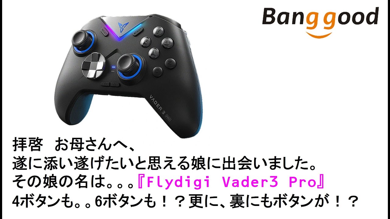 多機能コントローラ『Flydigi Vader3 Pro』の紹介 4ボタンも。。6