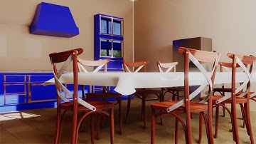 Blender eevee realistic interior design test blender 2.81a