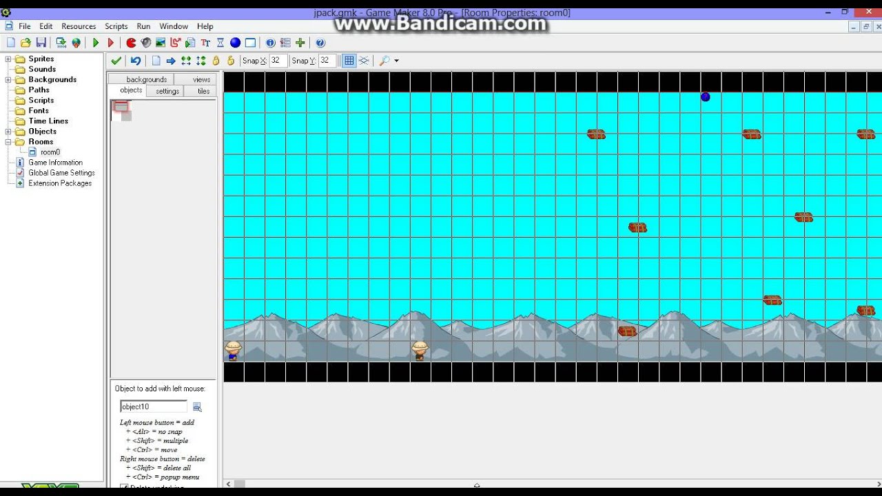 How to make 2 player split screen on gamemaker 8.0 no scripting - YouTube