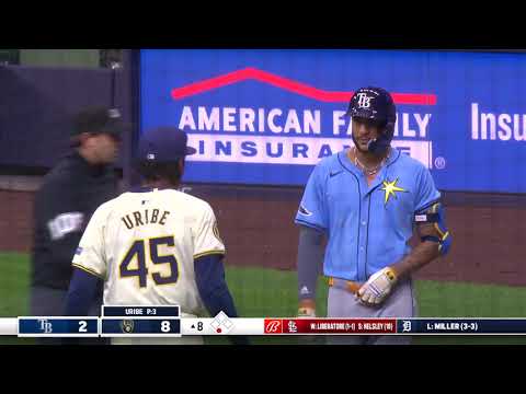 Benches clear in the Rays-Brewers game in Milwaukee.