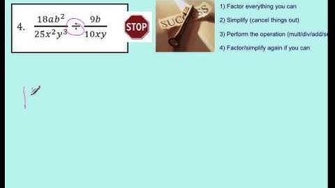 Section 8 1 Multiplying & Dividing Rational Expression VIDEO   PART I
