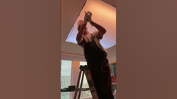 Translucent Stretch Ceiling Installation. Www.  StretchCeilingNYC.com   #InteriorDesign #storedesign