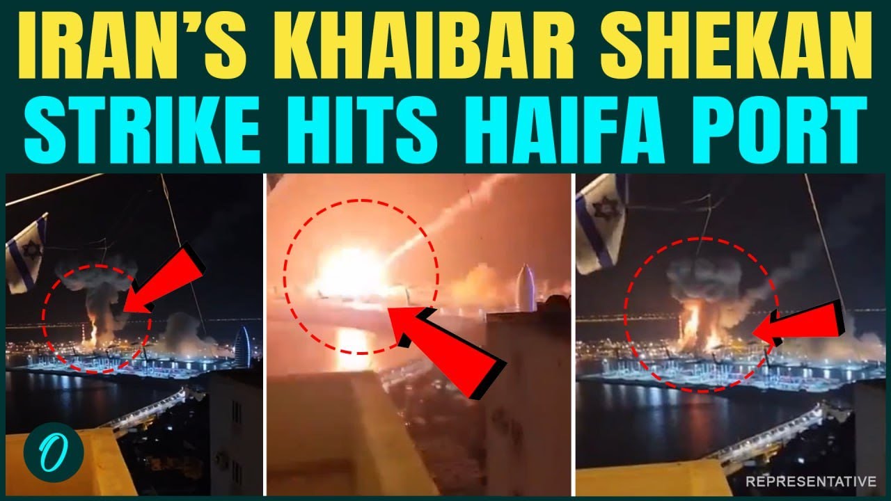Iran’s Kheibar Missile SMASHES Israel’s Haifa Port City | Moment of Strike Captured on Camera