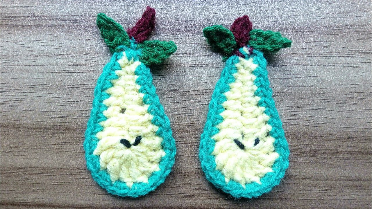How to Crochet Pear Applique Easy steps to crochet a pear applique