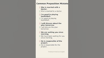 5 Common Preposition Mistakes in English (and How to Fix Them!) #english #learnenglish #esl