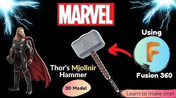 (V#9) Marvel | Thor Mjollnir | Fusion 360 3D model | You can too learn to make one!