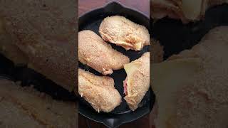 Ham and Cheese Stuffed Chicken with Mustard Cream Sauce #recipe #hamandcheese