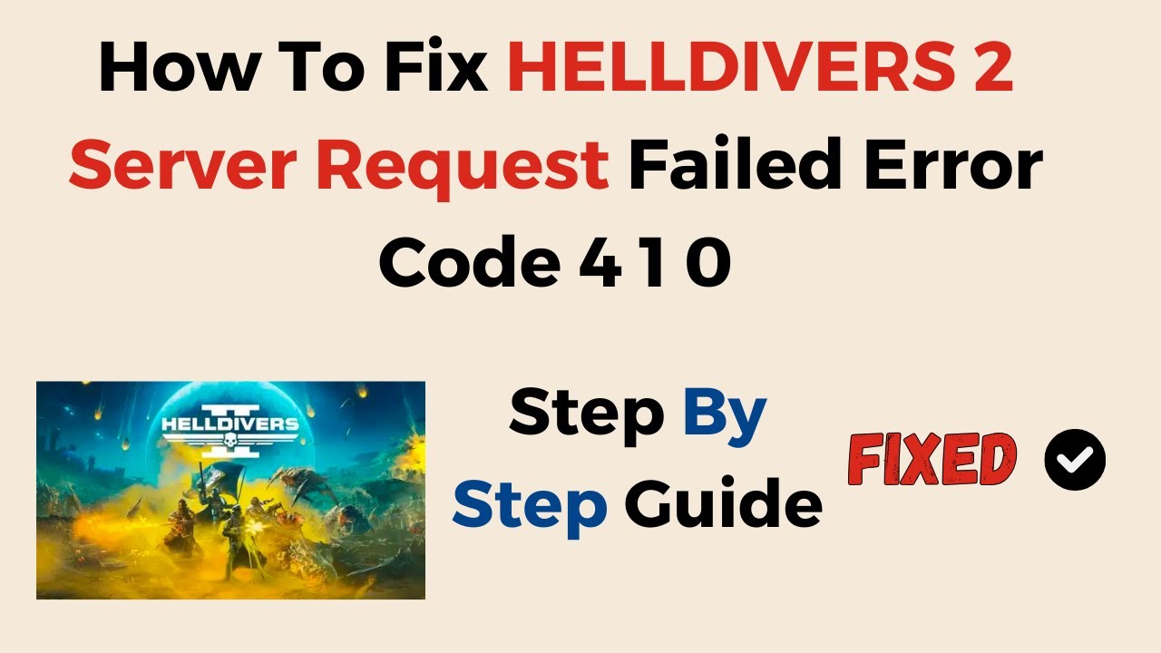 Helldivers 2 failed to join game lobby -- big error fix