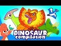 Learn Dinosaurs for Kids | Dinosaur Cartoon videos | t-rex velociraptor | Club Baboo