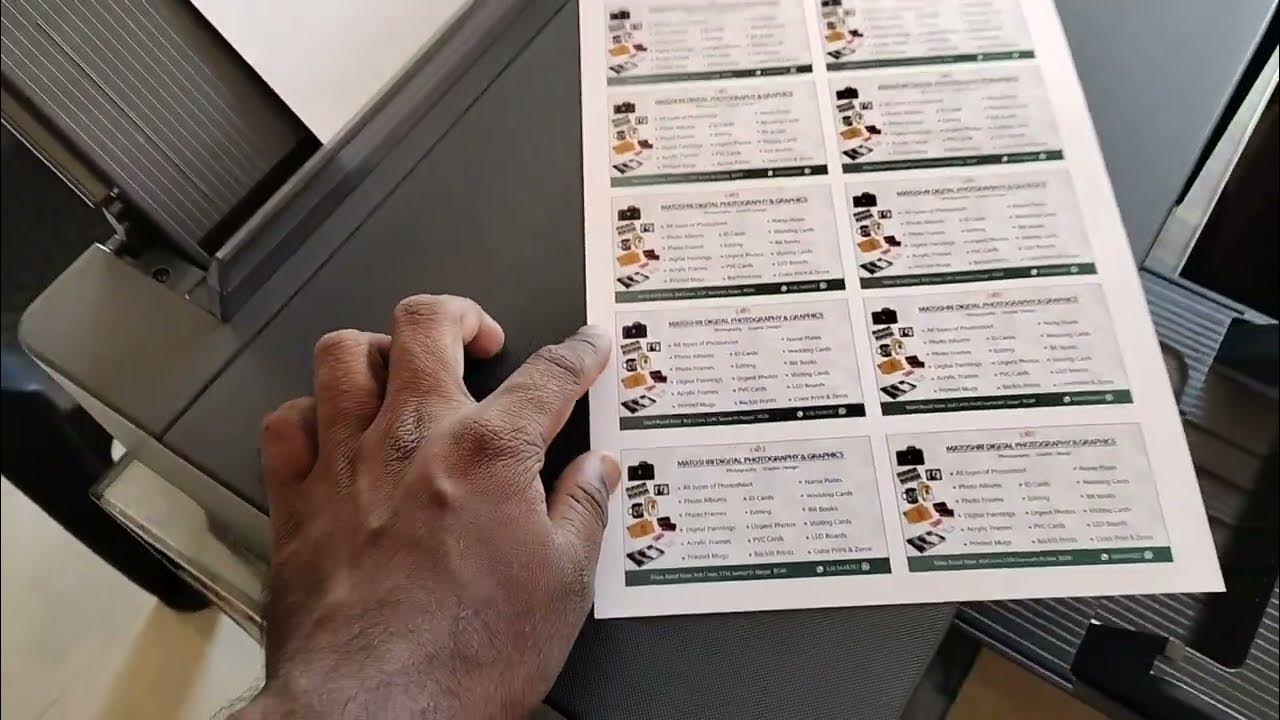 Epson l18050 visiting card I visiting card printing in epson L18050 A3