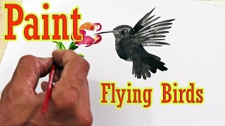 flying watercolor birds paint bird getdrawings
