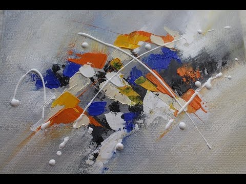 Abstract Acrylic Painting Simple Palette Knife Techniques Demo 043 Youtube