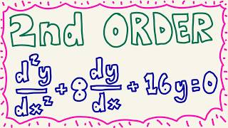 Solve y'' + 8y' + 16y = 0 (Second Order Constant Coefficient Homogeneous)
