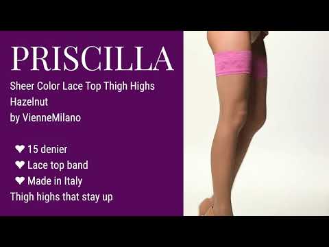 Rose Pink Lace Top Stockings That Stay Up Without a Garter Belt