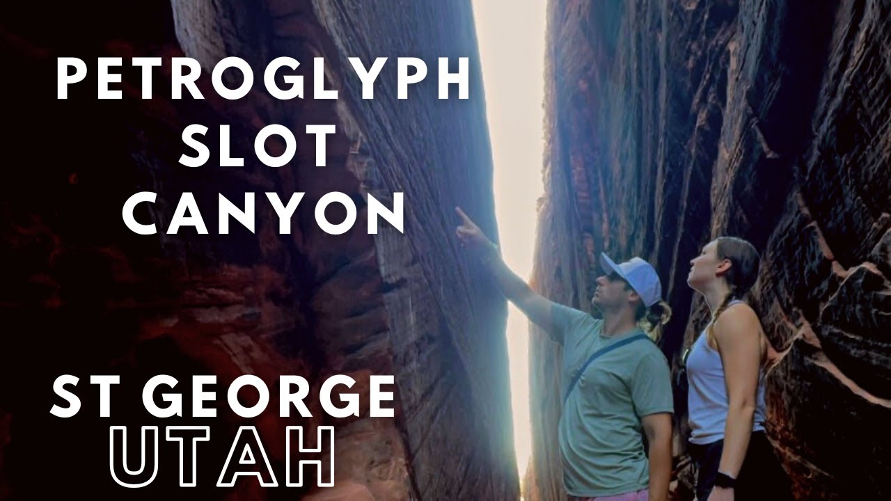 Hike to Petroglyph Slot Canyon in Snow Canyon State Park in Utah