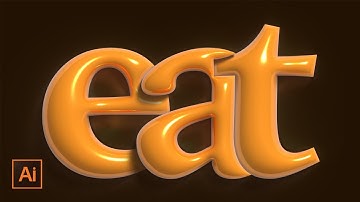 Easy Inflated 3D Text Effect in Adobe Illustrator | DesignMentor