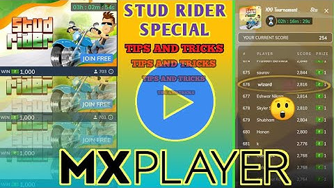 Stud Rider Tips & Tricks \\ Mx Player \\ Stud Rider Tips And Tricks In Hindi \\ Win 100 % \\