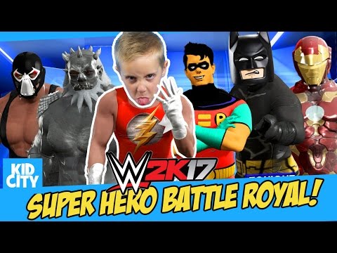 WWE 2K17 Super Heroes Battle Royal with Little Flash! | K-City
