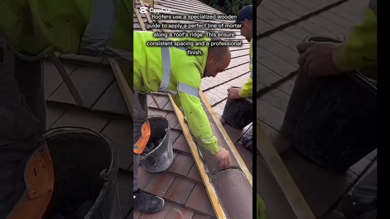 Professional Ridge Tile Mortar Installation
