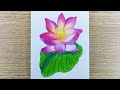 Lotus flower drawing | Easy lotus drawing| Lotus drawing step by step| Lotus drawing for kids