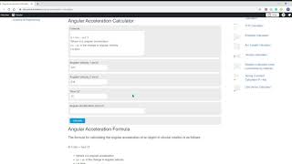 Angular Acceleration Calculator