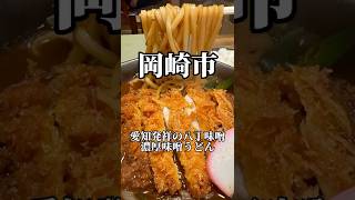 愛知の食文化は八丁味噌🤎 一よし #愛知グルメ #うどん #japanesefood #aichifood