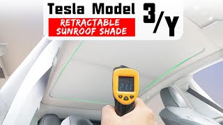 Yeslak Retractable Sunroof Shade for Tesla Model Y&3| Installation#tesla