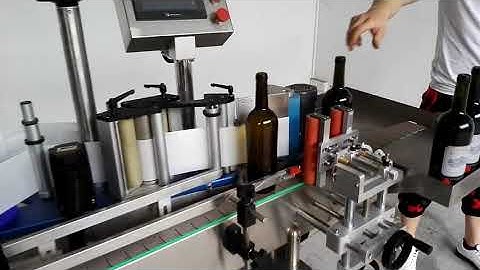 High quality automatic labeling machine positioning red wine bottle labeling