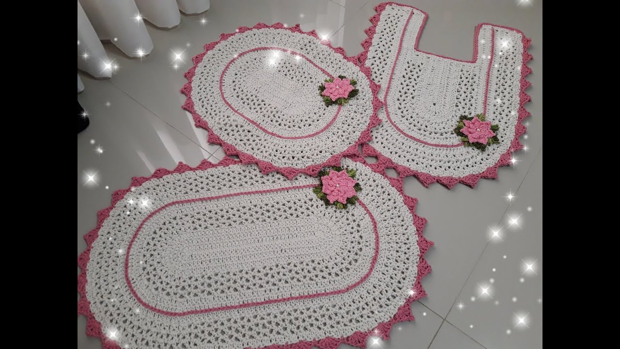 Jogo de banheiro , gastando barbante, super fácil e econômico