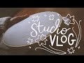 Studio Vlog 007◆ Embroidering Process and Painting For My Patreon