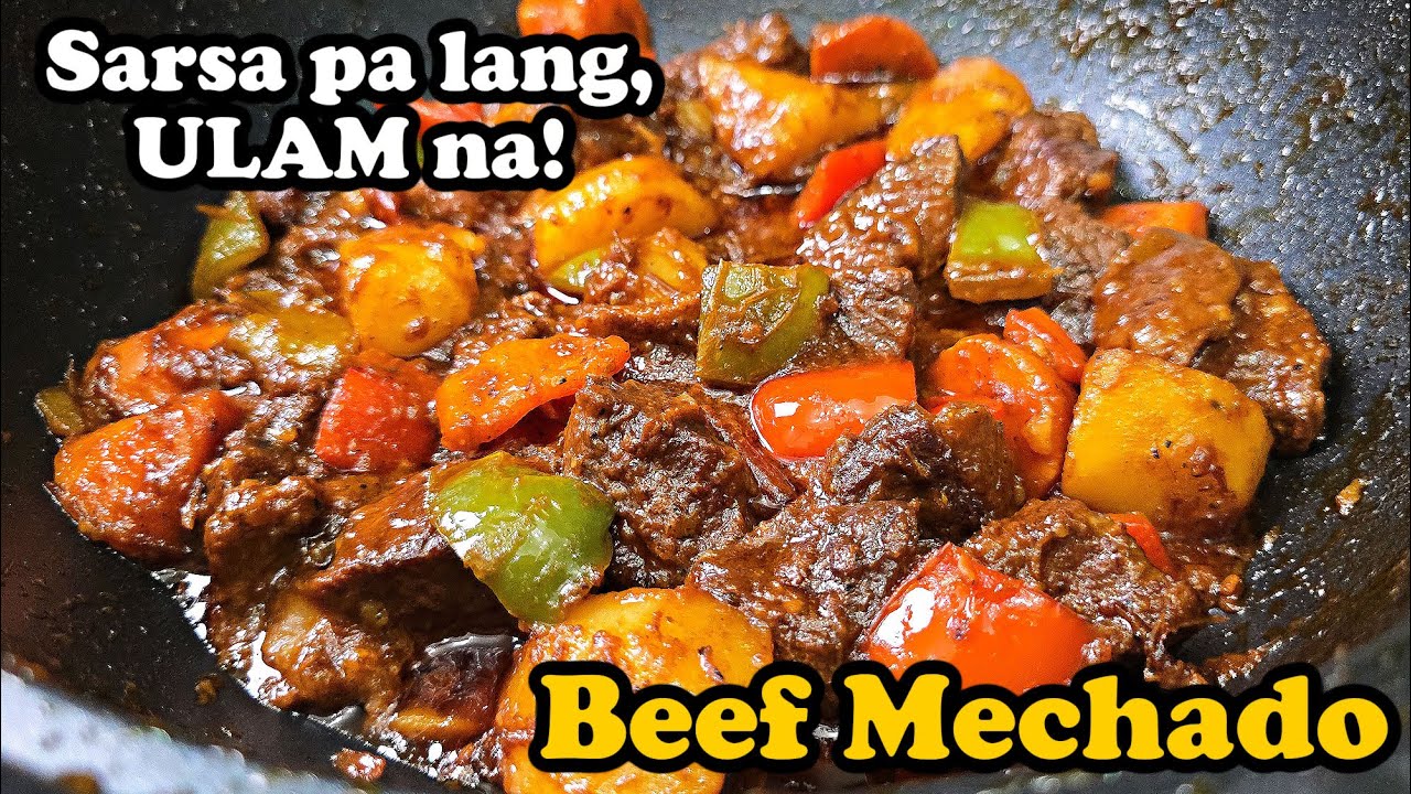 BEEF MECHADO recipe na SARSA PA LANG, ULAM NA! - YouTube