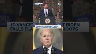 JD Vance's Joke About Biden Falls Flat With Troops During Naval Air Station Speech