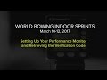 World rowing indoor sprints