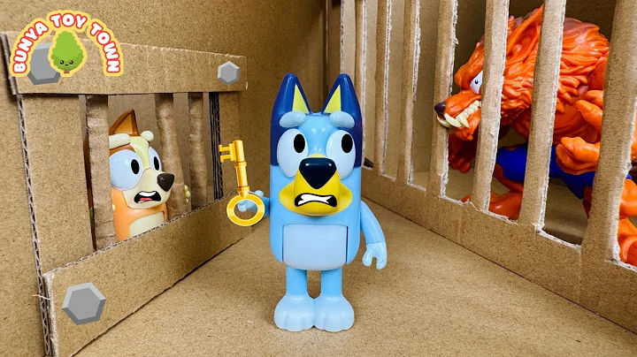 Bingo Escape From Cardboard Prison | Pretend Play with Bluey Toys