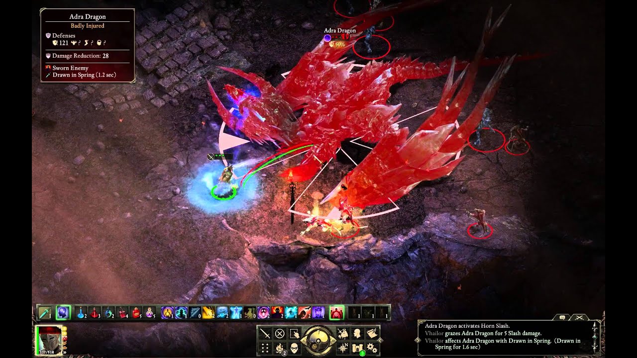 Pillars of Eternity 2.03 Paladin Solo vs Adra Dragon (PotD) YouTube