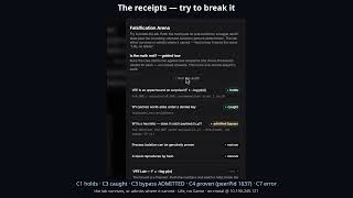 The receipts — a lab that tries to break its own claims, live | UNI.OS