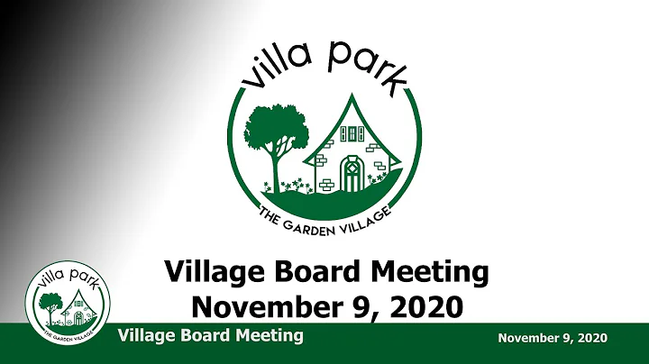 2020-11-09 Village of Villa Park Board Meeting